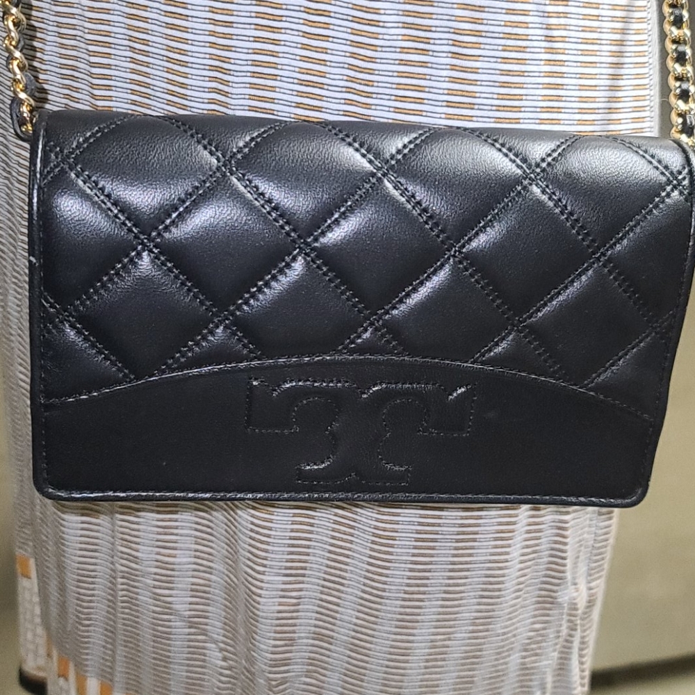 Tory Burch Black Chain Wallet